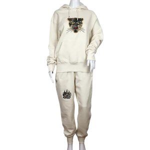 YJGLAM Women Outfit Sets Chita  Desing Sleeve Long Ivory Color Sz L